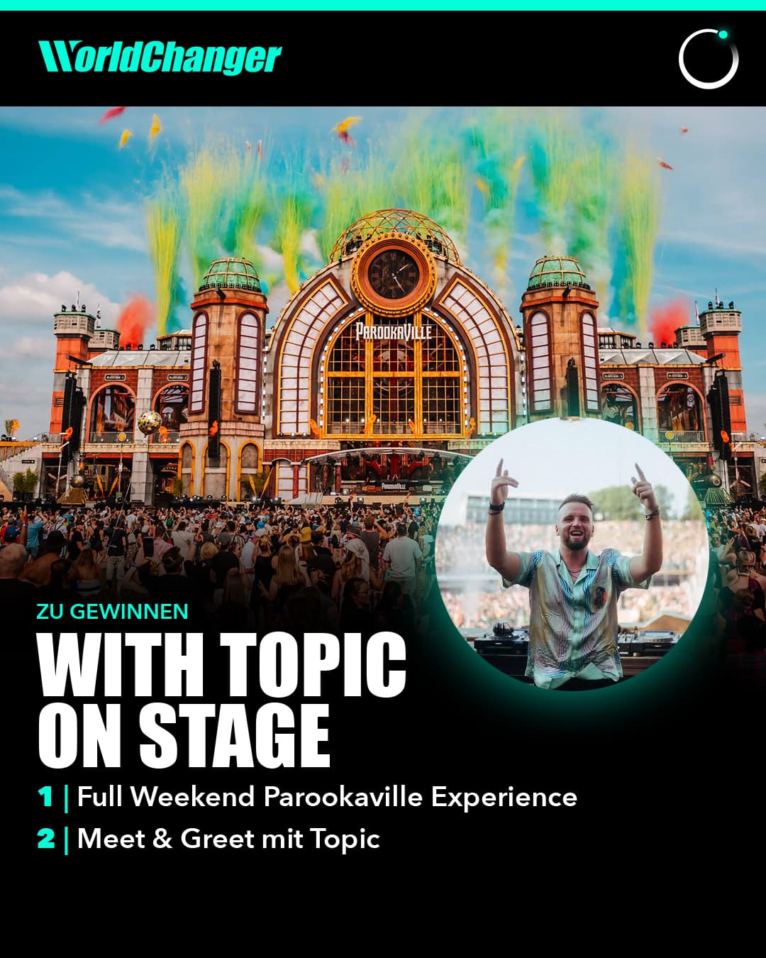 With Topic on Stage – Full-Weekend-Parookaville-Experience und Meet & Greet mit Topic