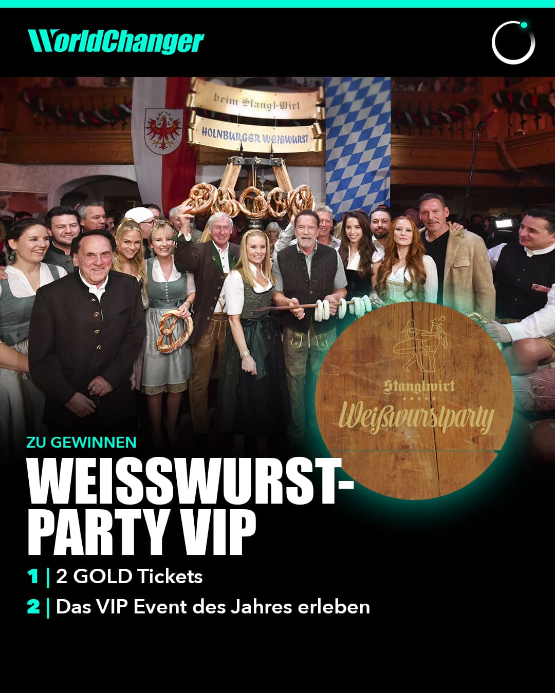 Weisswurstparty VIP – zwei GOLD-Tickets für das VIP-Event des Jahres